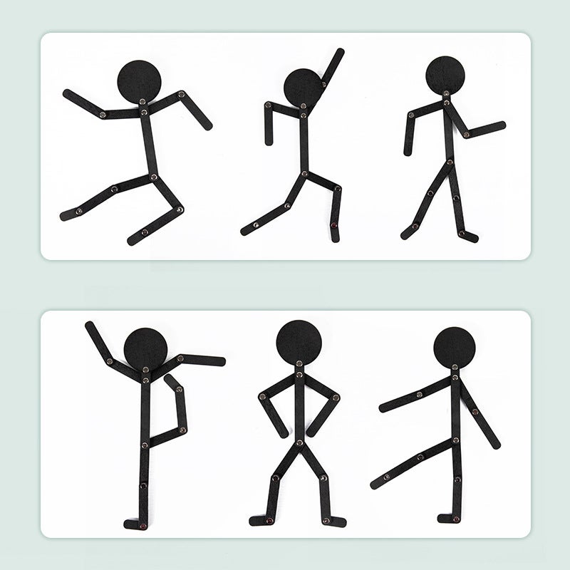 Children'S Puzzle Parent-Child Early Education Creative Pattern Sports Small Wooden People 2-6 Years Old Thinking Training Wooden Toys - Image 4